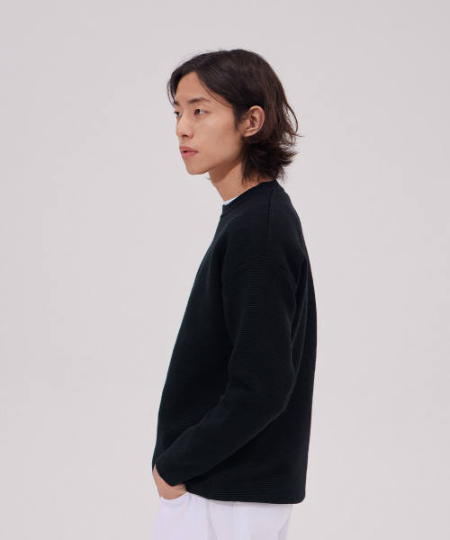 MAKEITTO(メイキット)の「デイリービスコースクルーネックニット_ブラック(ニット/セーター・メンズ・その他・XX-LARGE/X-LARGE/LARGE/MEDIUM)」の4枚目の写真