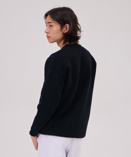 MAKEITTO(メイキット)の「デイリービスコースクルーネックニット_ブラック(ニット/セーター・メンズ・その他・XX-LARGE/X-LARGE/LARGE/MEDIUM)」の5枚目の写真