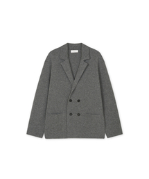 J'RIUM（ジェイリウム）の「[男女共用] デオンメリノウールダブルニットジャケットグレー（ニット/セーター）」