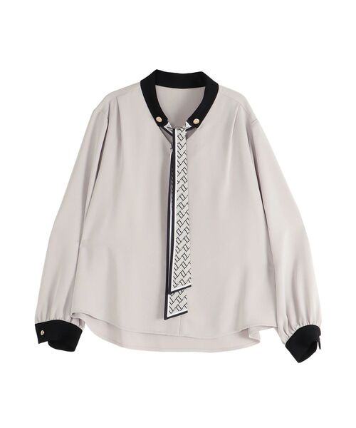 スカーフタイドッキングブラウス　tonal セール】スカーフタイドッキングブラウス（シャツ/ブラウス）｜TONAL