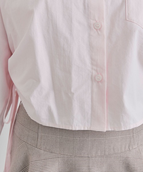 OLIVE des OLIVE（オリーブデオリーブ）の「タグ付きショートシャツ（シャツ/ブラウス・レディース・ブルー/オフホワイト/ピンク・FREE）」の18枚目の写真