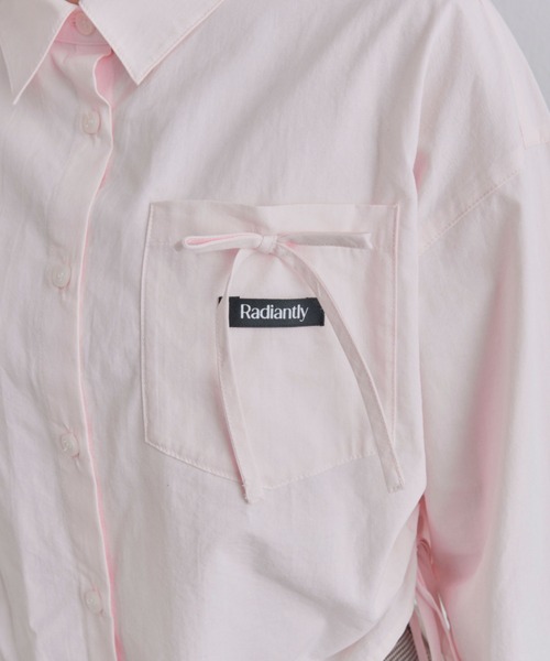 OLIVE des OLIVE（オリーブデオリーブ）の「タグ付きショートシャツ（シャツ/ブラウス・レディース・ブルー/オフホワイト/ピンク・FREE）」の19枚目の写真