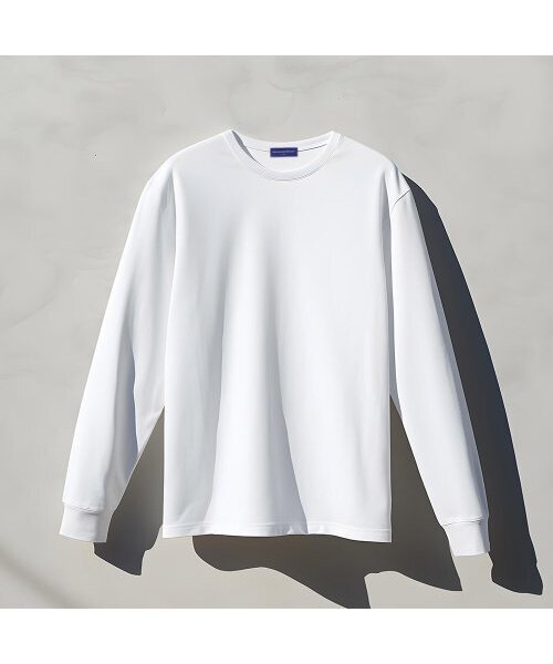 OHP(ワンハンドレッドパーセント)の「OHPスタンダードクルーネック長袖Tシャツホワイト(Tシャツ/カットソー・メンズ・ホワイト・M/L/2XL/XL)」の2枚目の写真