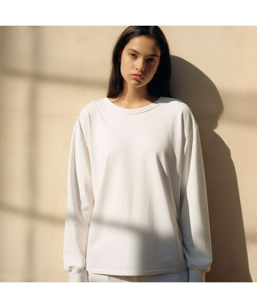 OHP(ワンハンドレッドパーセント)の「OHPスタンダードクルーネック長袖Tシャツホワイト(Tシャツ/カットソー・メンズ・ホワイト・M/L/2XL/XL)」の3枚目の写真