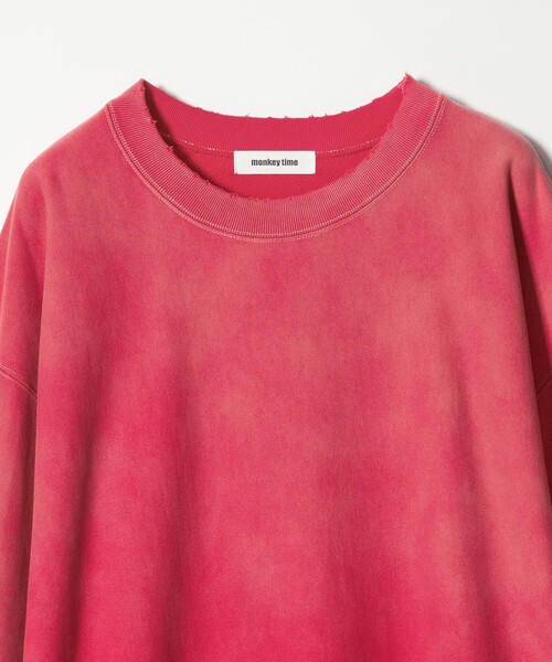 MONKEY TIME（モンキータイム）の「サンフェード フレンチテリー クルーネック スウェット（スウェット・メンズ・レッド/ブラック・XL/L/M/S）」の5枚目の写真