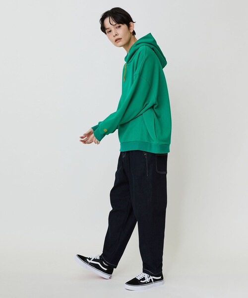 FRAPBOIS PARK(フラボアパーク)の「フードパーキー パーカー(スウェット・レディース・グレー/グリーン・1/2)」の15枚目の写真
