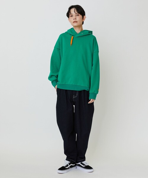 FRAPBOIS PARK(フラボアパーク)の「フードパーキー パーカー(スウェット・レディース・グレー/グリーン・1/2)」の17枚目の写真