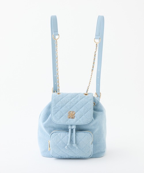 one after another NICE CLAUP(ワンアフターアナザーナイスクラップ)の「キルティングミニリュック(バックパック/リュック・レディース・アイボリー/ブラック/サックスブルー・FREE)」の3枚目の写真