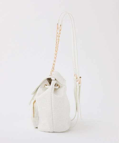 one after another NICE CLAUP(ワンアフターアナザーナイスクラップ)の「キルティングミニリュック(バックパック/リュック・レディース・アイボリー/ブラック/サックスブルー・FREE)」の8枚目の写真