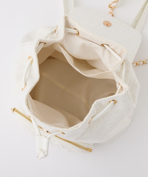 one after another NICE CLAUP(ワンアフターアナザーナイスクラップ)の「キルティングミニリュック(バックパック/リュック・レディース・アイボリー/ブラック/サックスブルー・FREE)」の11枚目の写真