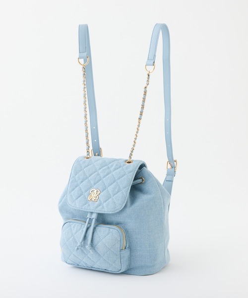 one after another NICE CLAUP(ワンアフターアナザーナイスクラップ)の「キルティングミニリュック(バックパック/リュック・レディース・アイボリー/ブラック/サックスブルー・FREE)」の4枚目の写真