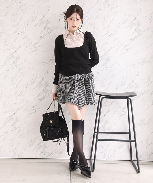 one after another NICE CLAUP(ワンアフターアナザーナイスクラップ)の「キルティングミニリュック(バックパック/リュック・レディース・アイボリー/ブラック/サックスブルー・FREE)」の17枚目の写真