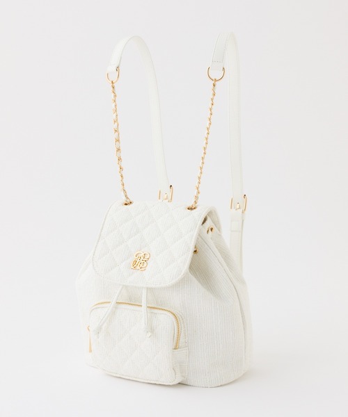 新品・ノベルティ ☆ 非売品 ホワイト キルティングバックパック Darich - Darich キルティングチェーンリュック ダーリッチ ノベルティ