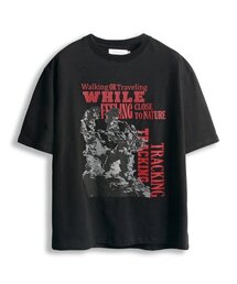 DOFFJASON（ドフジェーソン）の「ドープレトロトラッキングTシャツ ブラック（Tシャツ/カットソー）」