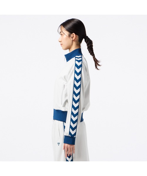hummel（ヒュンメル）の「hummel/ヒュンメル HMP  ﾄﾗｯｸｼﾞｬｹｯﾄ（ジャージ・レディース・ブラック/ライトグレー/チェック/ブルー/ブラウン・M/L/S）」の8枚目の写真