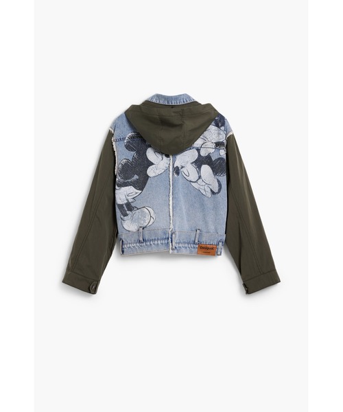 Desigual(デシグアル)の「ミッキー&ミニー デニム 混素材 フードジャケット ディズニー(デニムジャケット・レディース・ブルー・S/XL/L/M/XS)」の3枚目の写真