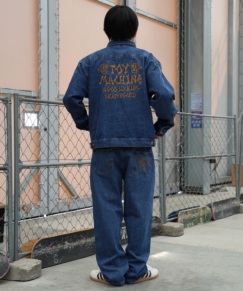 TOY MACHINE(トイ マシーン)の「TOY MACHINE/トイマシーン ロングパンツ デニム MTMPGPT2(デニムパンツ・メンズ・ダークインディゴブルー/ストライプ/ブラック・M/L)」の16枚目の写真