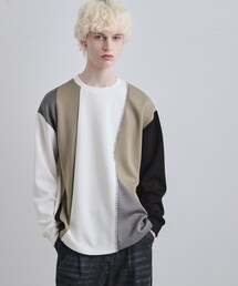 tk.TAKEO KIKUCHI（ティーケータケオキクチ）の「ダイヤゴナルブランケットカットソー（Tシャツ/カットソー）」