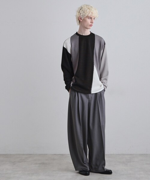 tk.TAKEO KIKUCHI（ティーケータケオキクチ）の「ダイヤゴナルブランケットカットソー（Tシャツ/カットソー・メンズ・ホワイト系5/ブラック系4/ブルー系4・03/01/02）」の11枚目の写真