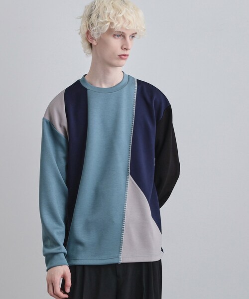 tk.TAKEO KIKUCHI（ティーケータケオキクチ）の「ダイヤゴナルブランケットカットソー（Tシャツ/カットソー・メンズ・ホワイト系5/ブラック系4/ブルー系4・03/01/02）」の13枚目の写真