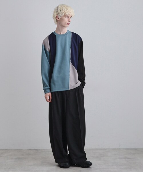 tk.TAKEO KIKUCHI（ティーケータケオキクチ）の「ダイヤゴナルブランケットカットソー（Tシャツ/カットソー・メンズ・ホワイト系5/ブラック系4/ブルー系4・03/01/02）」の14枚目の写真