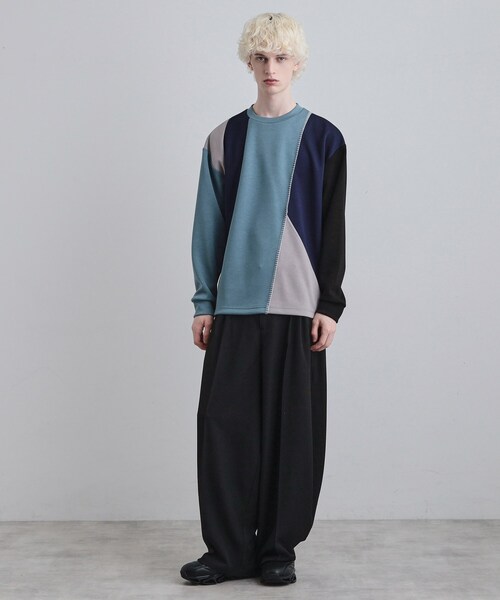 tk.TAKEO KIKUCHI（ティーケータケオキクチ）の「ダイヤゴナルブランケットカットソー（Tシャツ/カットソー・メンズ・ホワイト系5/ブラック系4/ブルー系4・03/01/02）」の15枚目の写真