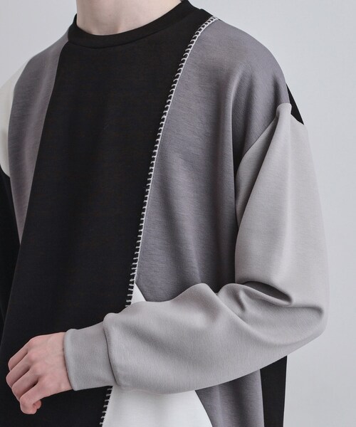 tk.TAKEO KIKUCHI（ティーケータケオキクチ）の「ダイヤゴナルブランケットカットソー（Tシャツ/カットソー・メンズ・ホワイト系5/ブラック系4/ブルー系4・03/01/02）」の21枚目の写真