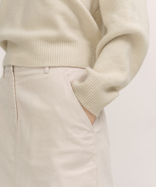 MUSINSA STANDARD WOMAN（ムシンサスタンダードウーマン）の「ウィメンズ 11W コーデュロイマキシスカート [クリーム]（スカート・レディース・その他・SMALL/MEDIUM/X-SMALL/LARGE）」の5枚目の写真