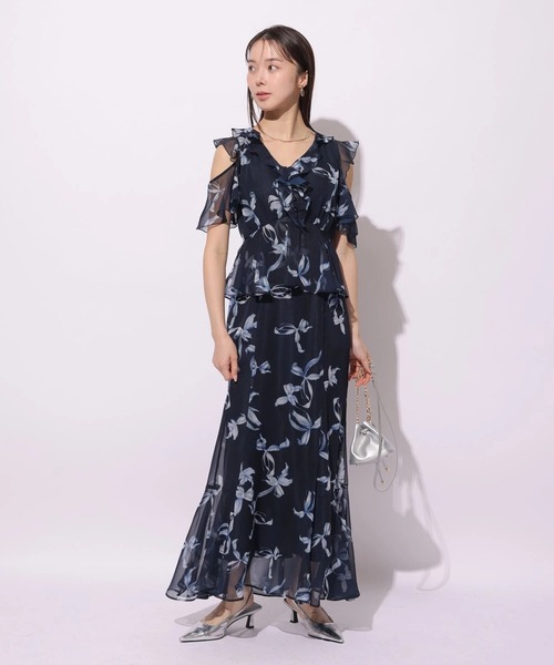 Mystrada（マイストラーダ）の「リボンブロッサムワンピース（ワンピース・レディース・ライトブルー/ネイビー/ピンク・38/36/34）」の5枚目の写真