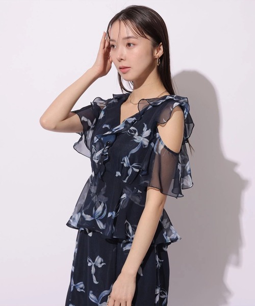 Mystrada（マイストラーダ）の「リボンブロッサムワンピース（ワンピース・レディース・ライトブルー/ネイビー/ピンク・38/36/34）」の9枚目の写真