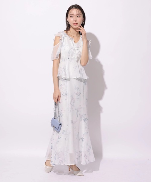 Mystrada（マイストラーダ）の「リボンブロッサムワンピース（ワンピース・レディース・ライトブルー/ネイビー/ピンク・38/36/34）」の14枚目の写真