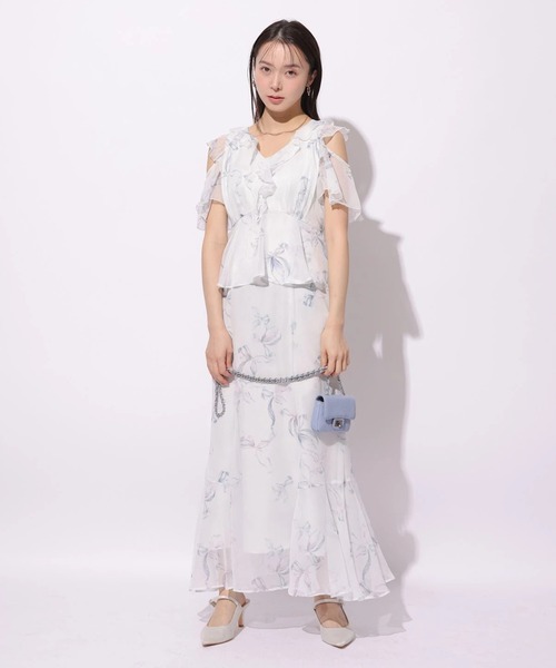 Mystrada（マイストラーダ）の「リボンブロッサムワンピース（ワンピース・レディース・ライトブルー/ネイビー/ピンク・38/36/34）」の15枚目の写真