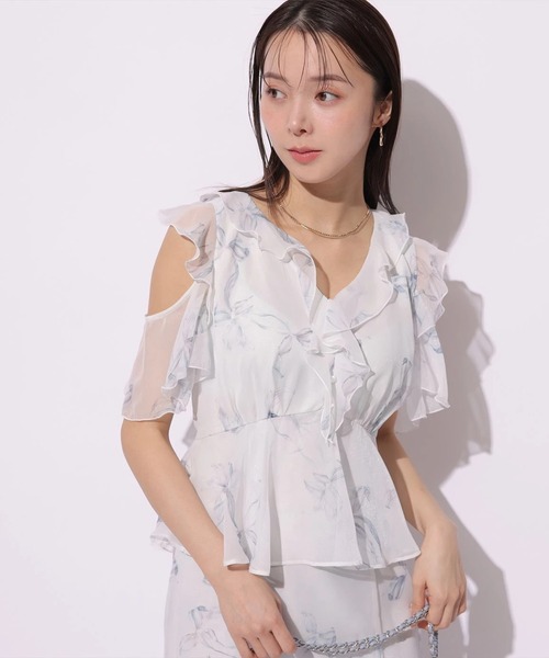 Mystrada（マイストラーダ）の「リボンブロッサムワンピース（ワンピース・レディース・ライトブルー/ネイビー/ピンク・38/36/34）」の20枚目の写真