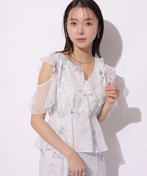 Mystrada（マイストラーダ）の「リボンブロッサムワンピース（ワンピース・レディース・ライトブルー/ネイビー/ピンク・38/36/34）」の21枚目の写真