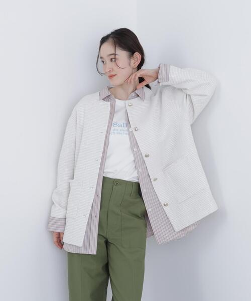 N.（N. Natural Beauty Basic）（エヌエヌナチュラルビューティーベーシック）の「オーバーツイードジャケット（ノーカラージャケット・レディース・ブラック系その他/ホワイト系その他・MEDIUM/SMALL）」の19枚目の写真