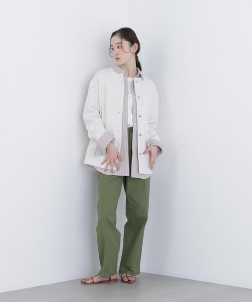 N.（N. Natural Beauty Basic）（エヌエヌナチュラルビューティーベーシック）の「オーバーツイードジャケット（ノーカラージャケット・レディース・ブラック系その他/ホワイト系その他・MEDIUM/SMALL）」の20枚目の写真
