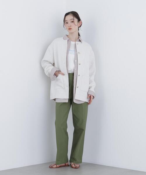 N.（N. Natural Beauty Basic）（エヌエヌナチュラルビューティーベーシック）の「オーバーツイードジャケット（ノーカラージャケット・レディース・ブラック系その他/ホワイト系その他・MEDIUM/SMALL）」の21枚目の写真