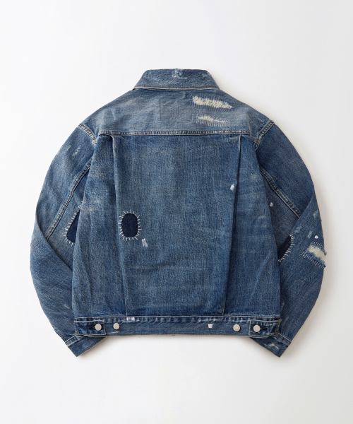 OUTSTANDING(アウトスタンディング)の「SELVEDGE DENIM 2ND JACKET_REPAIR BLUE(デニムジャケット・メンズ・その他・MEDIUM/SMALL/LARGE)」の14枚目の写真