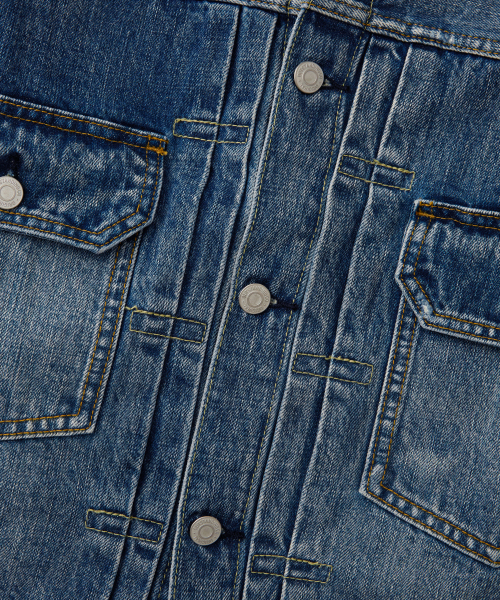 OUTSTANDING(アウトスタンディング)の「SELVEDGE DENIM 2ND JACKET_REPAIR BLUE(デニムジャケット・メンズ・その他・MEDIUM/SMALL/LARGE)」の12枚目の写真