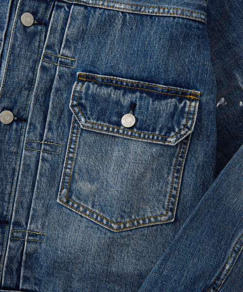 OUTSTANDING(アウトスタンディング)の「SELVEDGE DENIM 2ND JACKET_REPAIR BLUE(デニムジャケット・メンズ・その他・MEDIUM/SMALL/LARGE)」の11枚目の写真