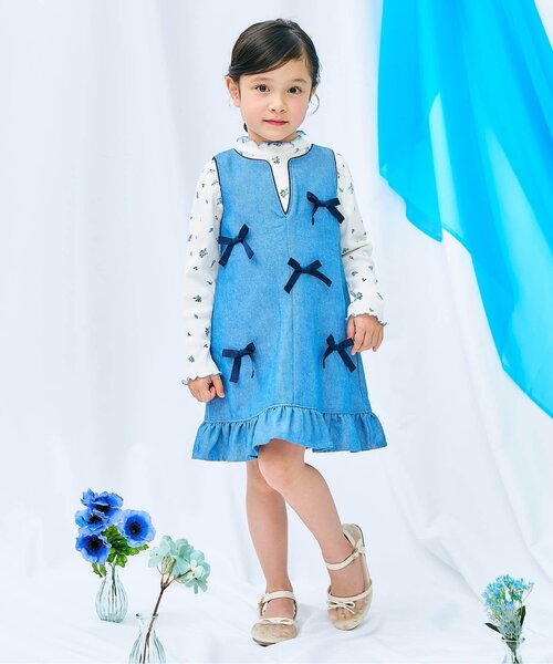 apres les cours（アプレレクール）の「ハート刺繍メッシュサンダル（サンダル・キッズ・ブラック/アイボリー・16/15 /14/19/18/17）」の14枚目の写真