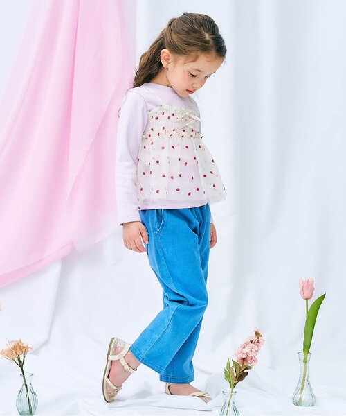 apres les cours（アプレレクール）の「ハート刺繍メッシュサンダル（サンダル・キッズ・ブラック/アイボリー・16/15 /14/19/18/17）」の15枚目の写真