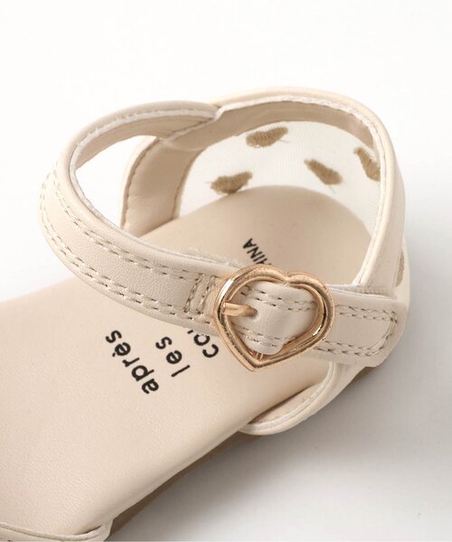 apres les cours（アプレレクール）の「ハート刺繍メッシュサンダル（サンダル・キッズ・ブラック/アイボリー・16/15 /14/19/18/17）」の21枚目の写真