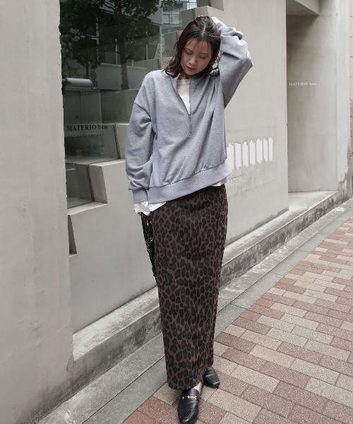 CORNERS（コーナーズ）の「ハーフジップスウェット【セットアップ可能】（スウェット・レディース・グレー/ブラック/オートミール・M）」の18枚目の写真