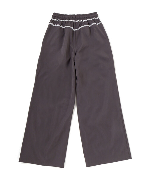 ZIDDY（ジディ）の「チラレースウエストワイドパンツ(130~160cm)（その他パンツ・キッズ・グレー/ブラック・140cm/FREE/150cm/130cm）」の9枚目の写真