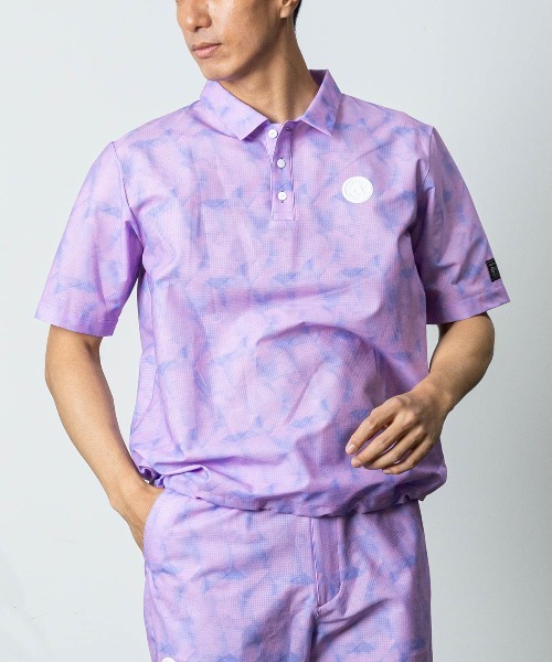 archivio(アルチビオ)の「<MENS>プリズム柄撥水ポロシャツ(ポロシャツ・メンズ・ライトパープル/ライトブルー/ブルー・M/L/LL)」の1枚目の写真