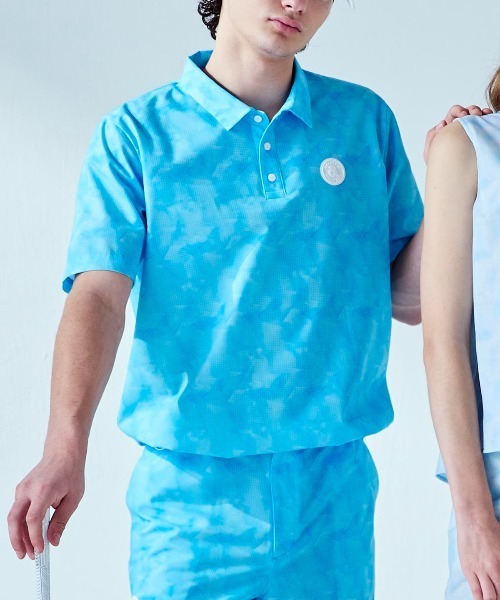 archivio(アルチビオ)の「<MENS>プリズム柄撥水ポロシャツ(ポロシャツ・メンズ・ライトパープル/ライトブルー/ブルー・M/L/LL)」の3枚目の写真