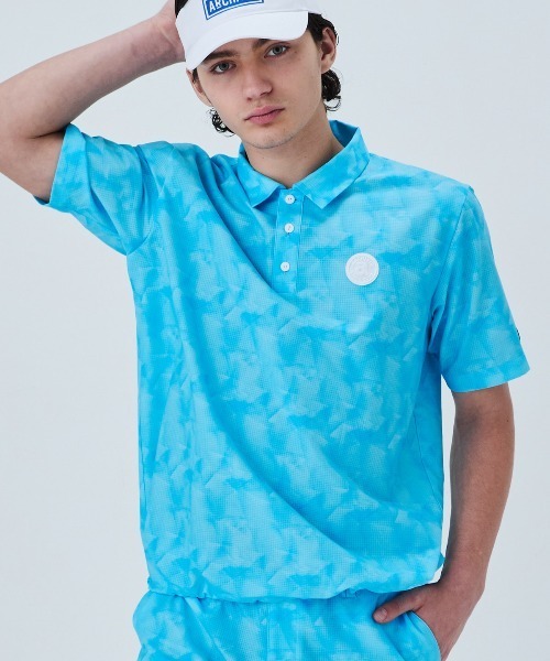 archivio(アルチビオ)の「<MENS>プリズム柄撥水ポロシャツ(ポロシャツ・メンズ・ライトパープル/ライトブルー/ブルー・M/L/LL)」の12枚目の写真