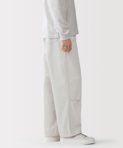 MUJI Labo（ムジラボ）の「〔MUJI Labo〕紳士　再生コットンダブルニーパンツ（その他パンツ・メンズ・オフホワイト・M/L/S）」の3枚目の写真