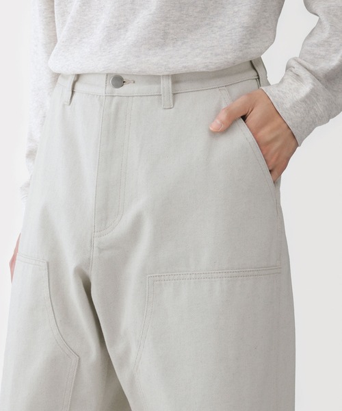 MUJI Labo（ムジラボ）の「〔MUJI Labo〕紳士　再生コットンダブルニーパンツ（その他パンツ・メンズ・オフホワイト・M/L/S）」の5枚目の写真